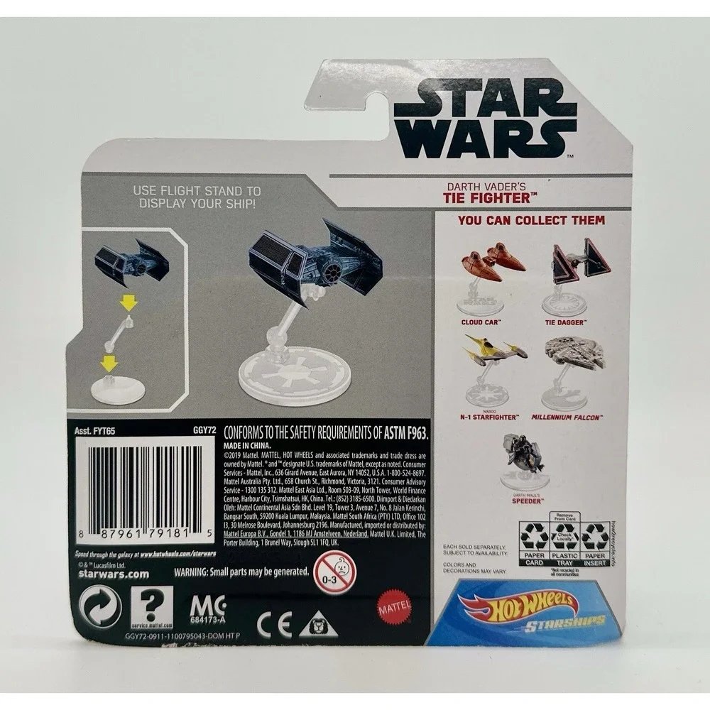 Hot Wheels Star Wars Starships Lot Razor Crest Falcon Grogu Vader TIE AT-ST NIB